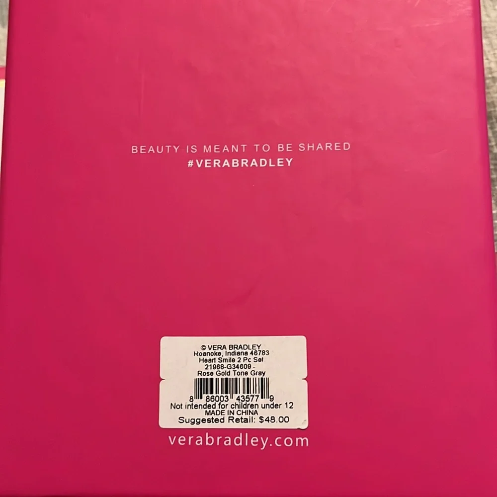 Vera Bradley bracelet and earrings